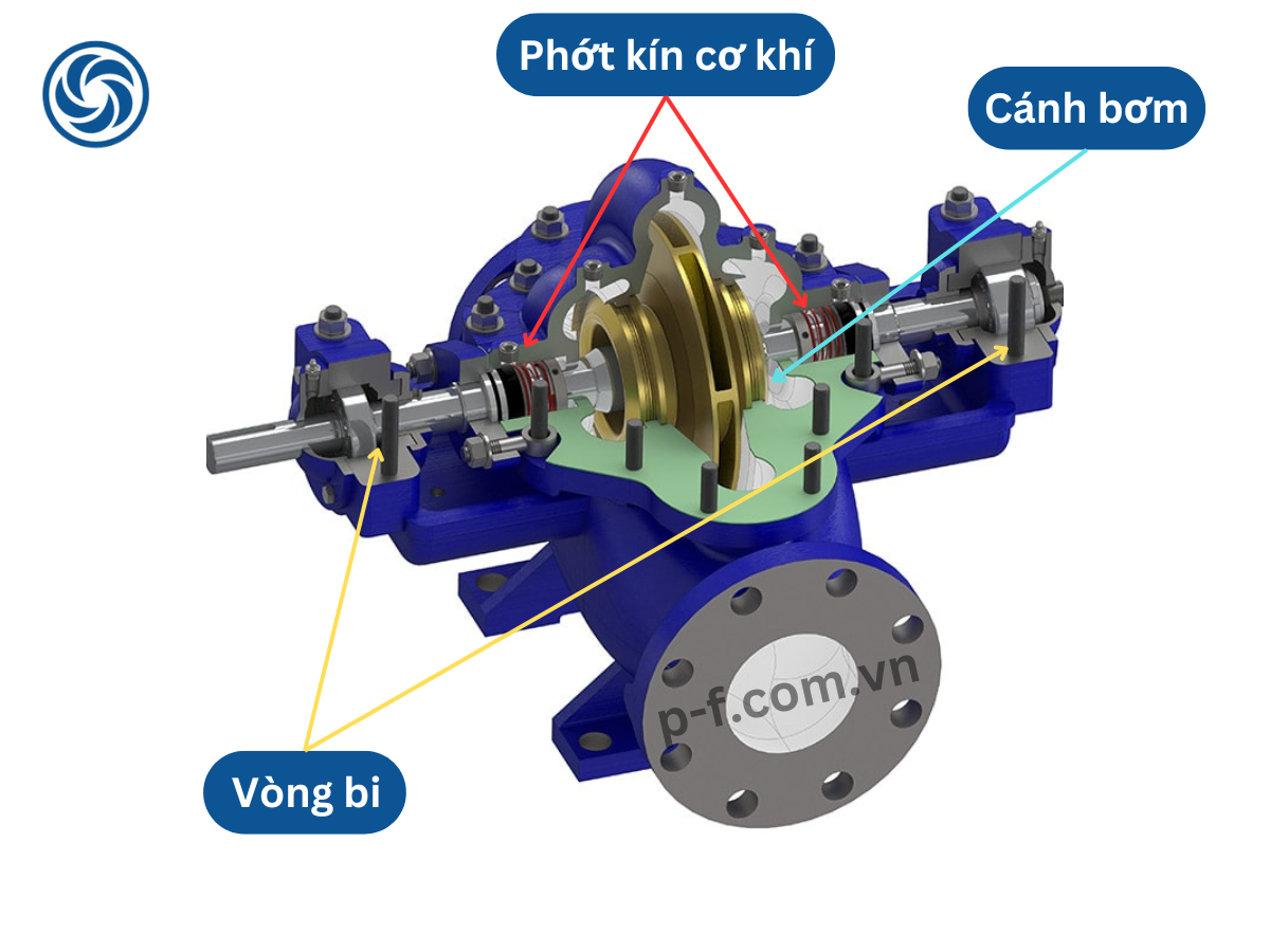 Cấu tạo máy bơm hai cửa hút